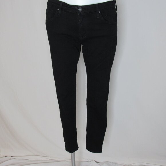 AG Adriano Goldschmied Black The Zip Up Legging Skinny Ankle Zip 28" Women's 30 - Picture 2 of 12